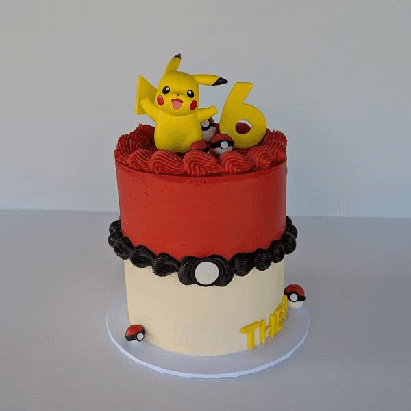 Custom Pokemon birthday cake by Cakevine Perth - handcrafted character cake